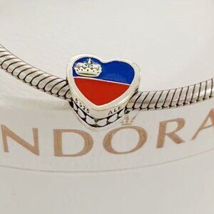 Pandora Liechtenstein Flag Exclusive Heart Charm Bead